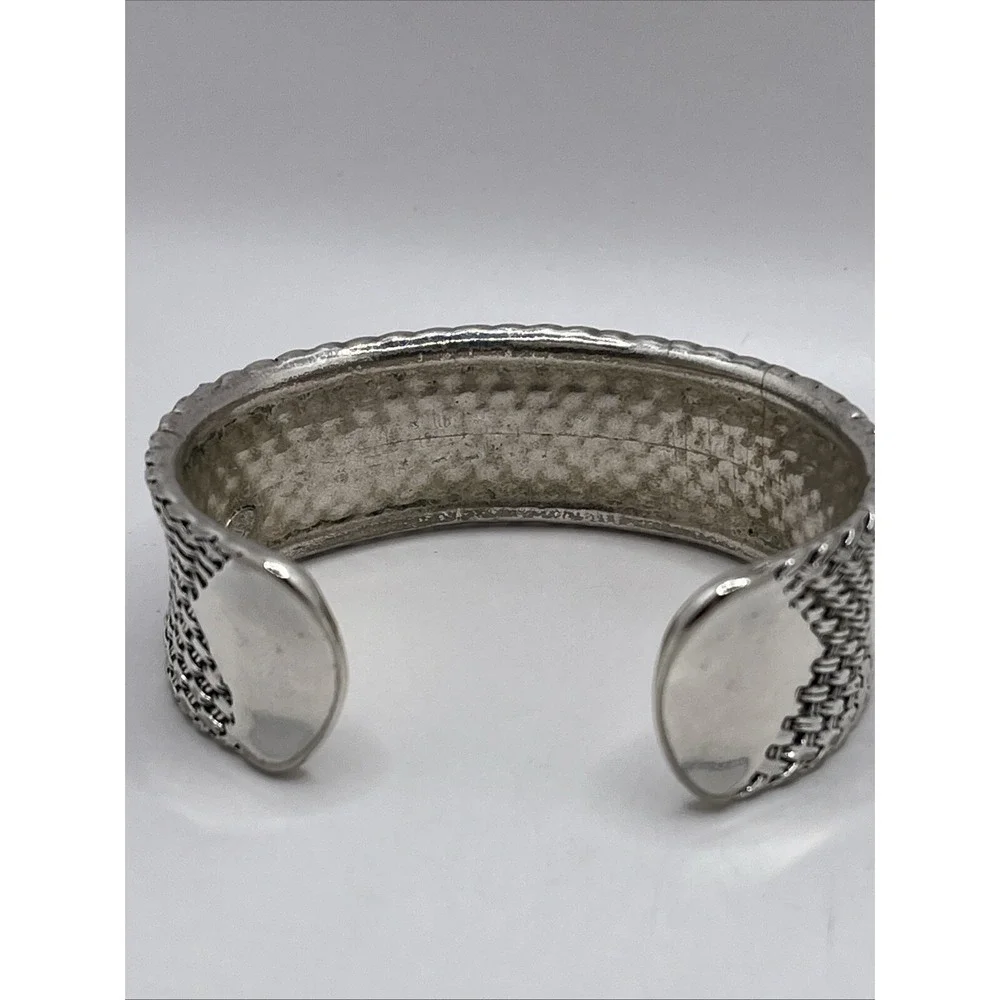 Premier Designs Silver-Tone Textured‎ Cuff Bracelet